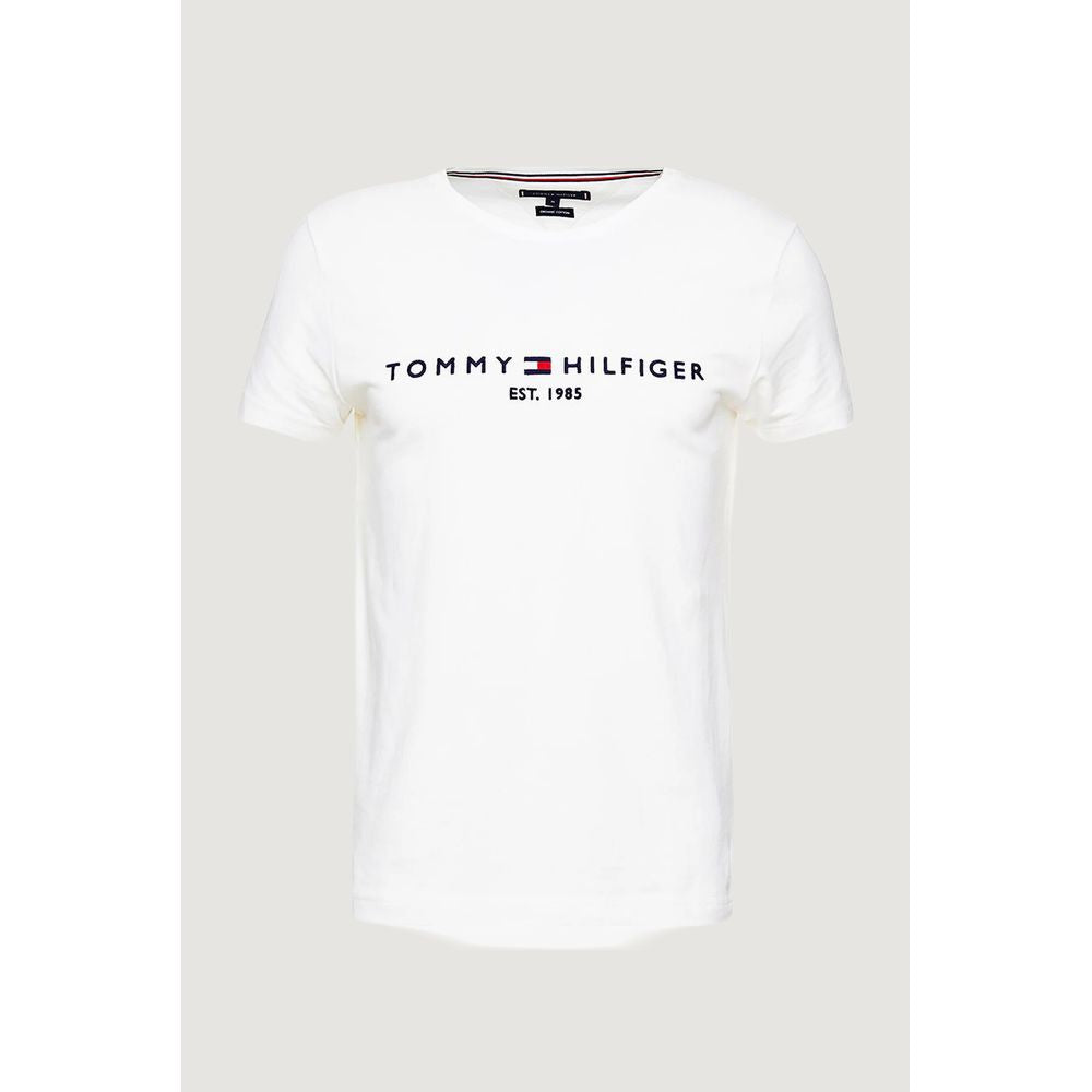 T-shirt en coton crème Tommy Hilfiger