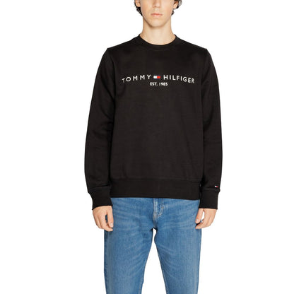 Sweat-shirt en coton noir Tommy Hilfiger Jeans