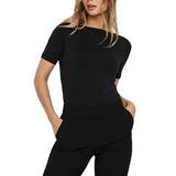 Vero Moda VMPANDA MODAL S/S TOP NOOS - T-Shirt en Viscose Noir