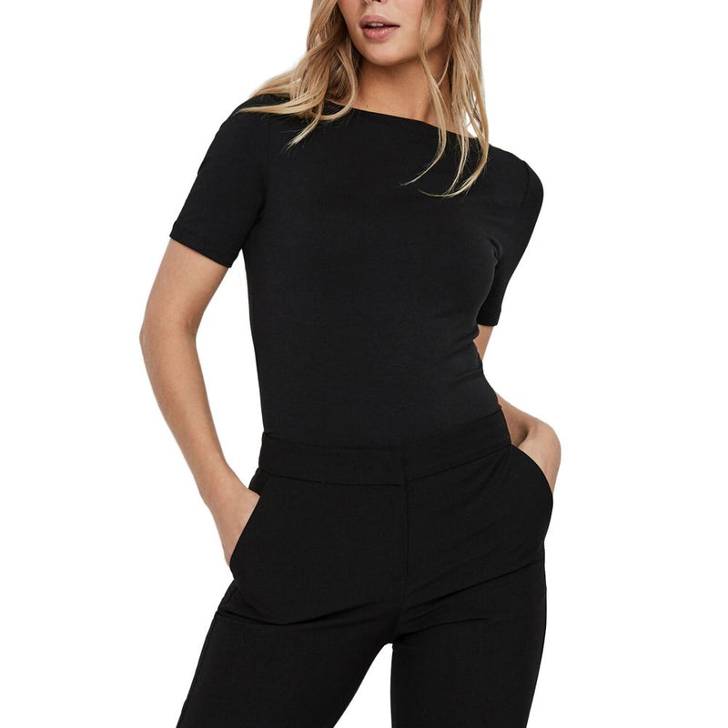 Vero Moda VMPANDA MODAL S/S TOP NOOS Black Viscose T-Shirt