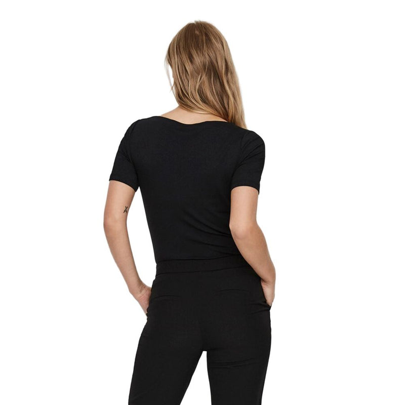 Vero Moda VMPANDA MODAL S/S TOP NOOS Black Viscose T-Shirt