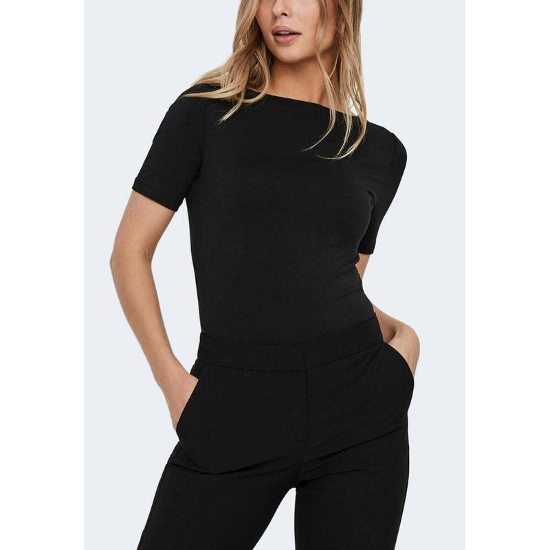 Vero Moda VMPANDA MODAL S/S TOP NOOS Black Viscose T-Shirt