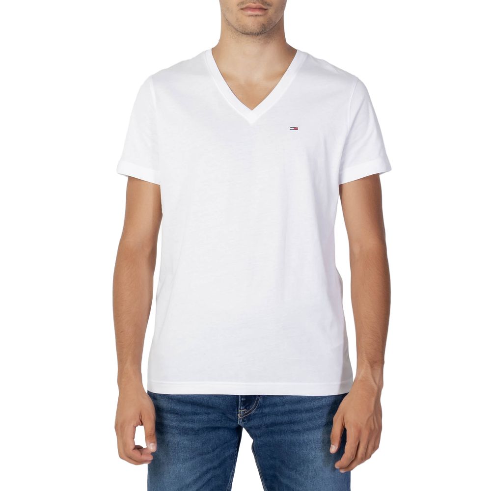 Tommy Hilfiger Jeans Wit Katoenen T-shirt