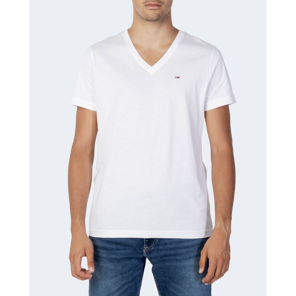 Tommy Hilfiger Jeans Wit Katoenen T-shirt