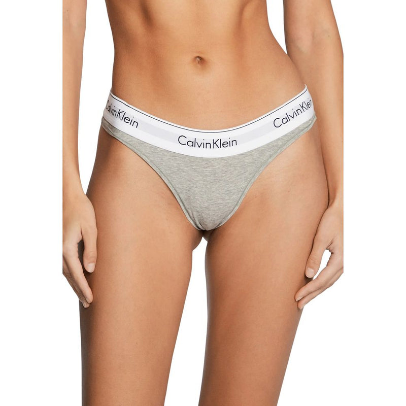 Calvin Klein Underwear Gray Cotton Brazilian Thong - IT38|XS