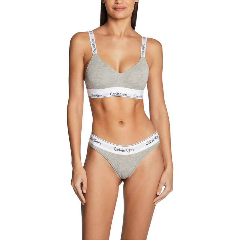 Calvin Klein Underwear Gray Cotton Brazilian Thong - IT38|XS