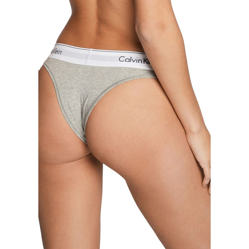 Calvin Klein Underwear Gray Cotton Brazilian Thong - IT38|XS