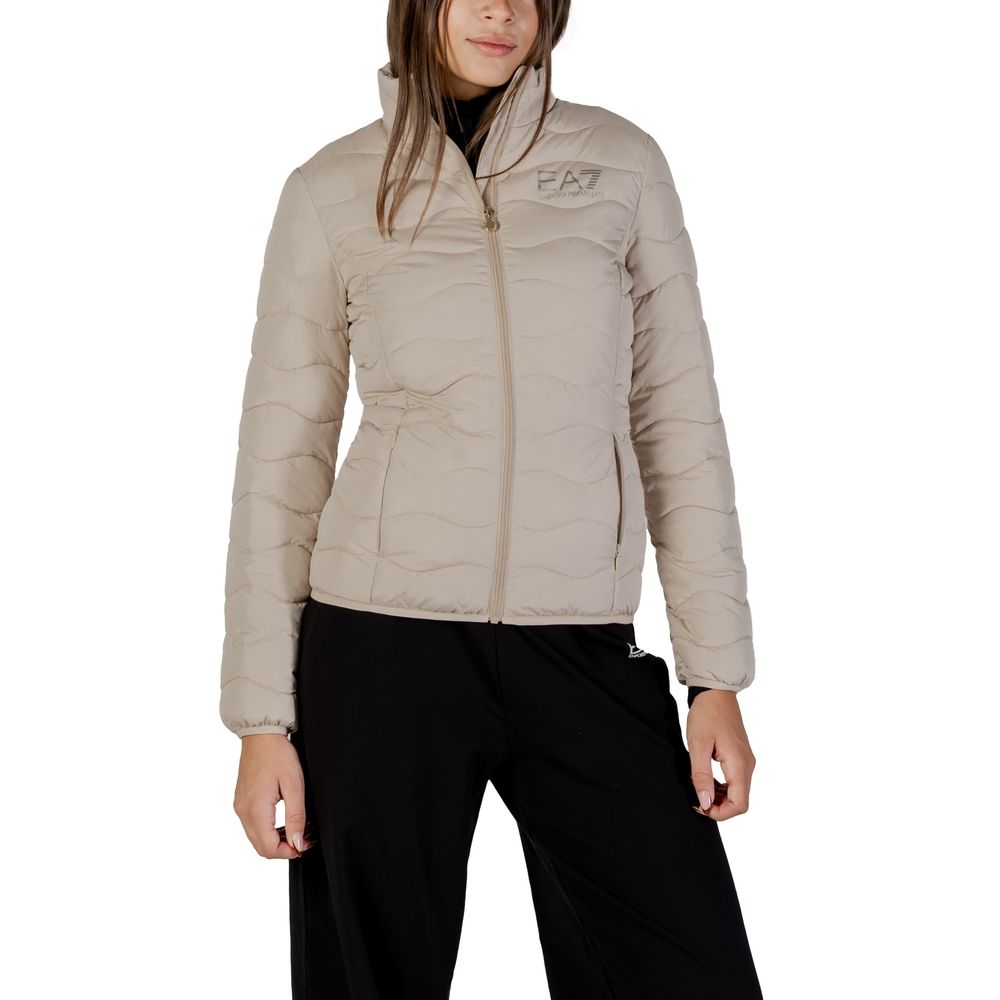 EA7 Emporio Armani Beige Bomber Jacket for Women