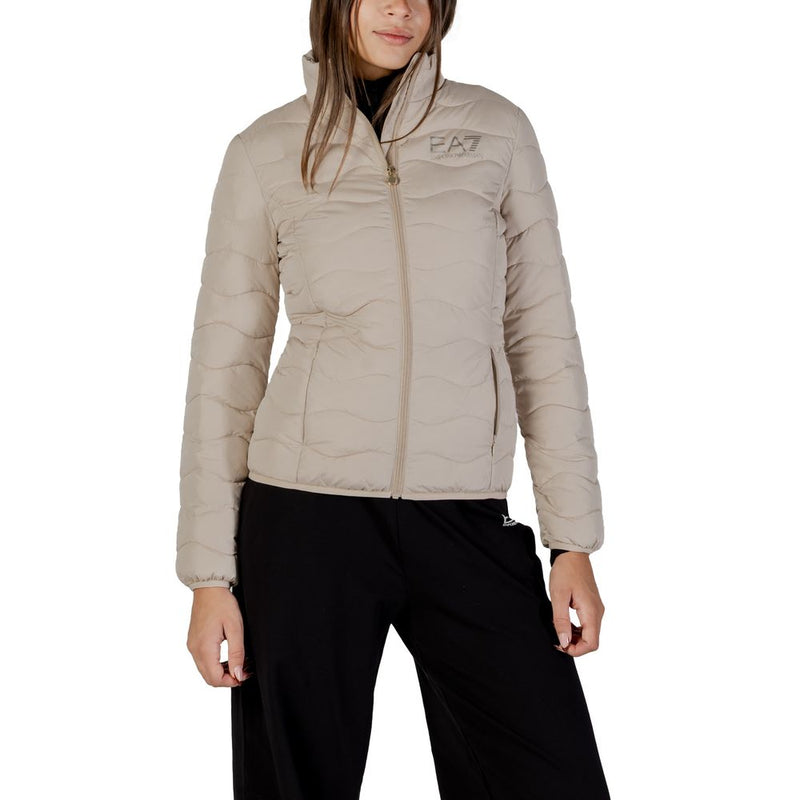 EA7 Emporio Armani Beige Bomber Jacket for Women