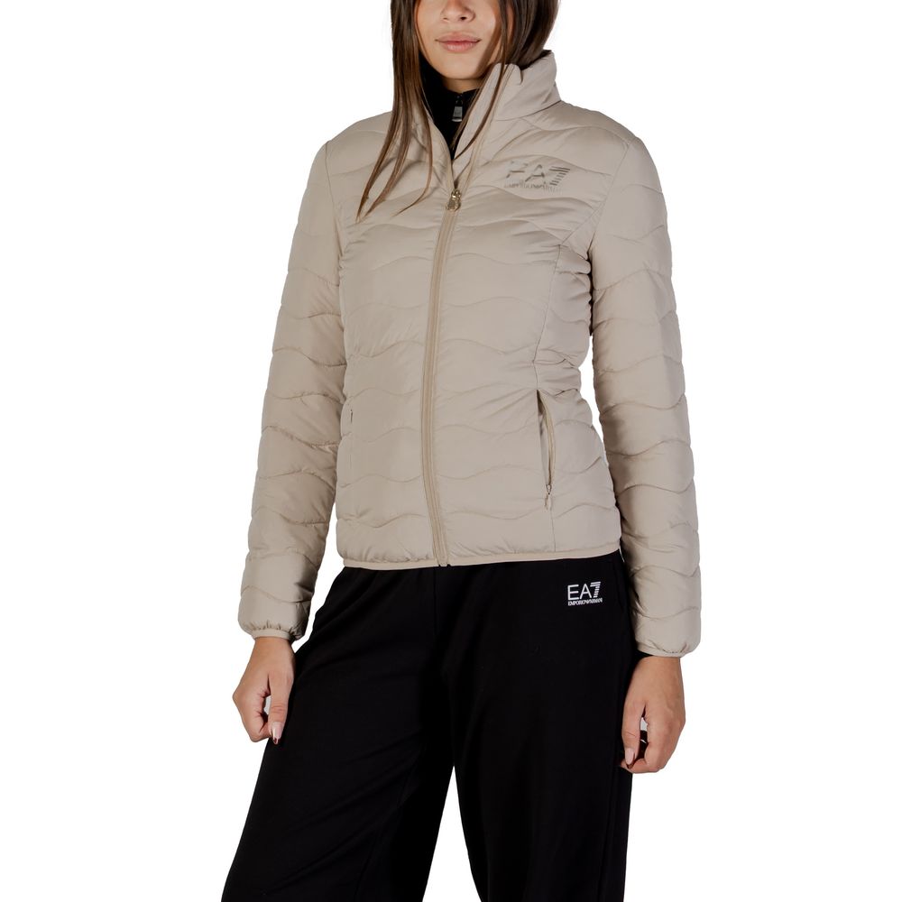 EA7 Emporio Armani Beige Bomber Jacket for Women