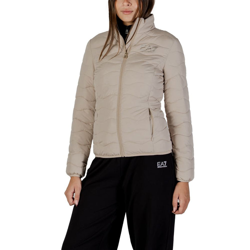 EA7 Emporio Armani Beige Bomber Jacket for Women