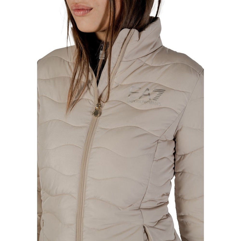 EA7 Emporio Armani Beige Bomber Jacket for Women