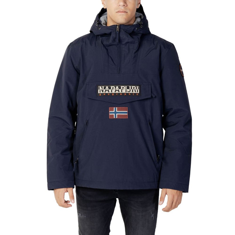 Napapijri RAINFOREST POCKET 2 Blue Polyester Shell Jacket