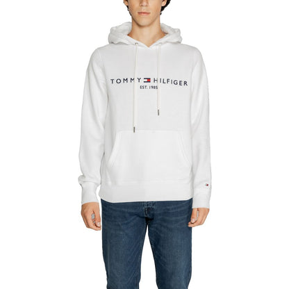 Sweat à capuche blanc en coton Tommy Hilfiger