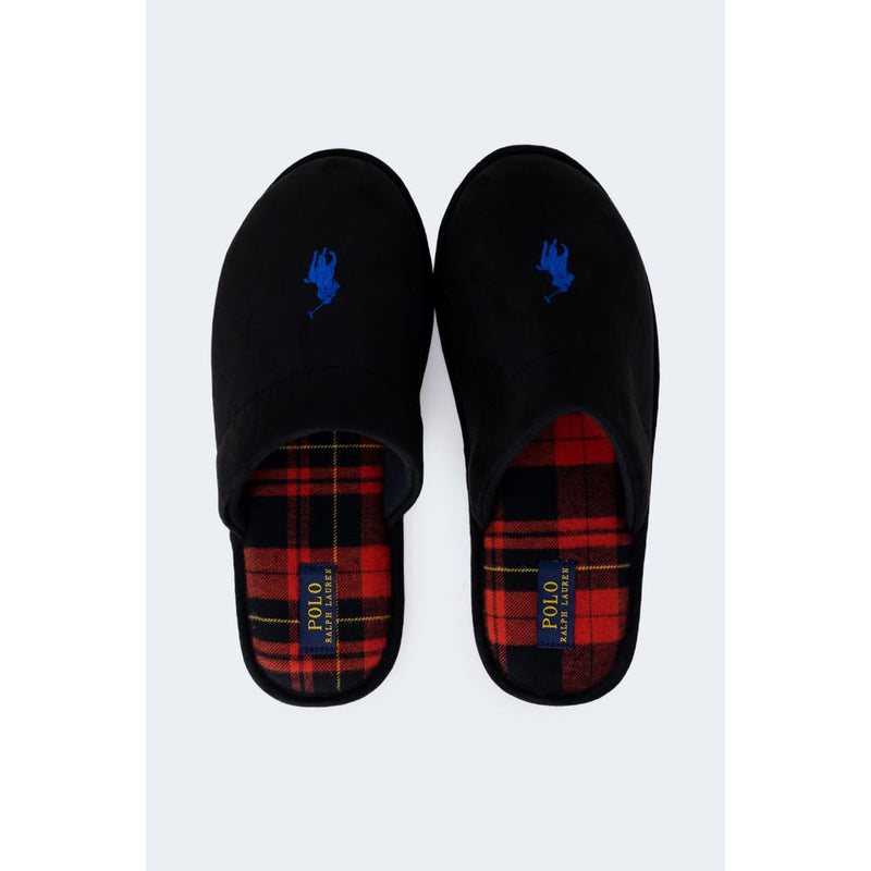 Ralph Lauren Black Polyester Slippers for Men - Stylish Comfort
