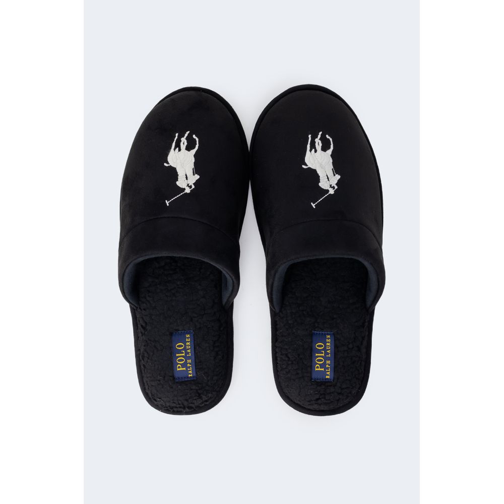 Ralph Lauren Black Polyester Slippers for Men - Stylish Comfort
