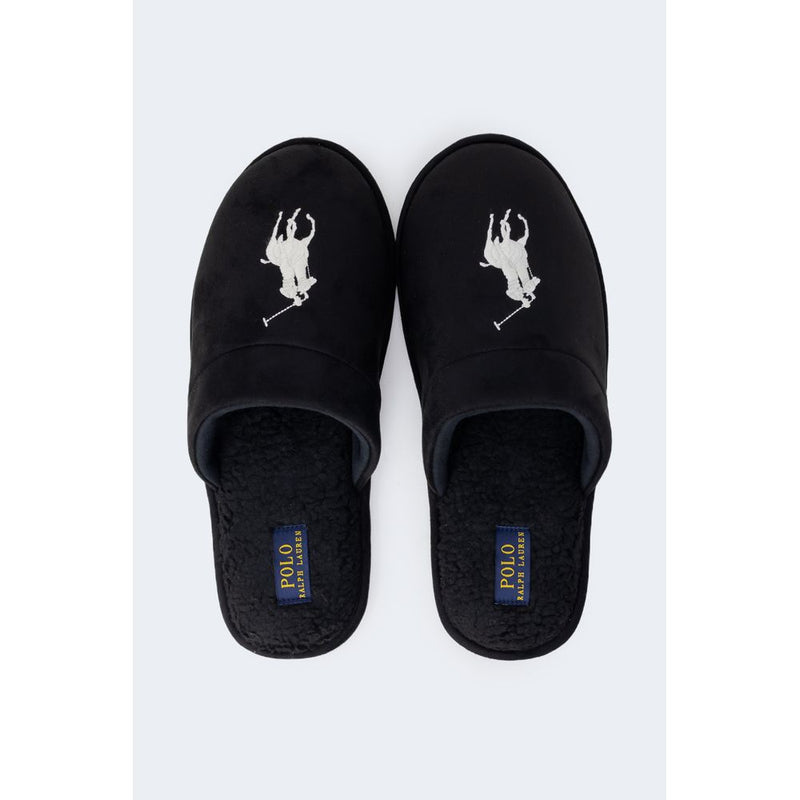 Ralph Lauren Black Polyester Slippers for Men - Stylish Comfort