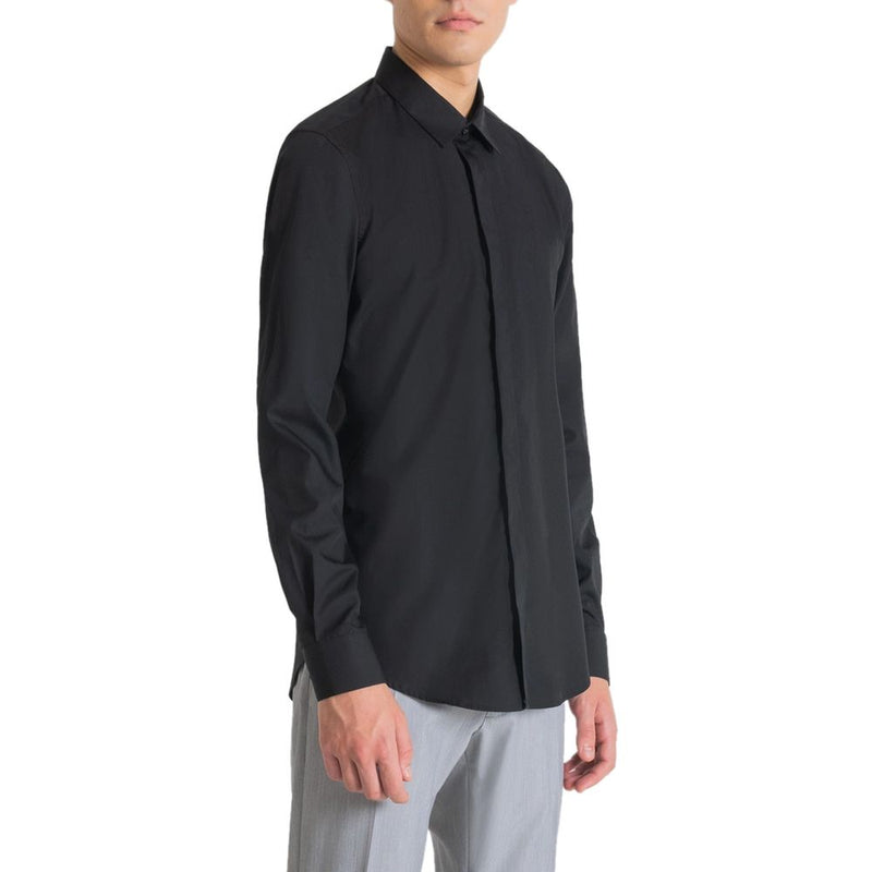 Antony Morato LONDON SLIM FIT Black Cotton Dress Shirt