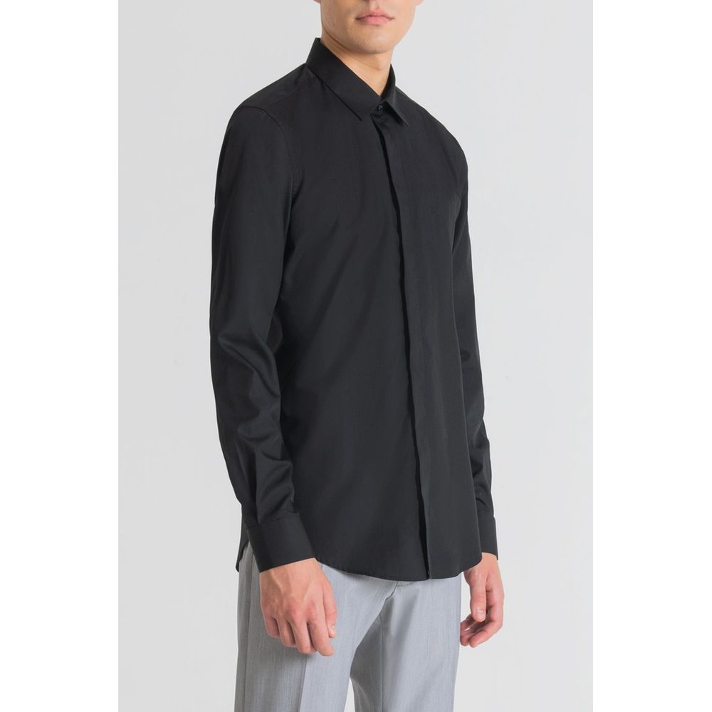 Antony Morato LONDON SLIM FIT Black Cotton Dress Shirt