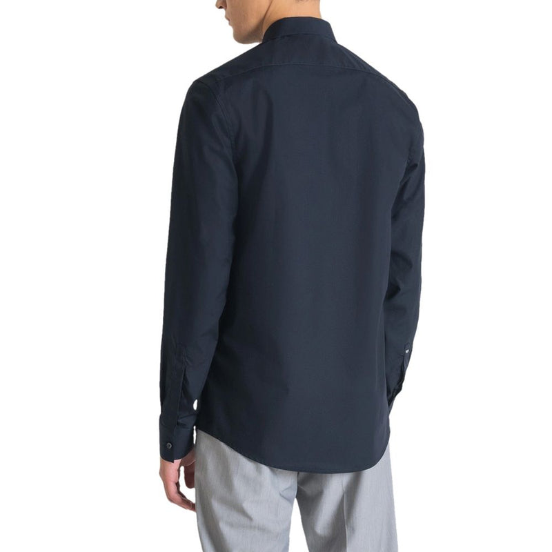 Antony Morato Blue Cotton Dress Shirt - LONDON SLIM FIT