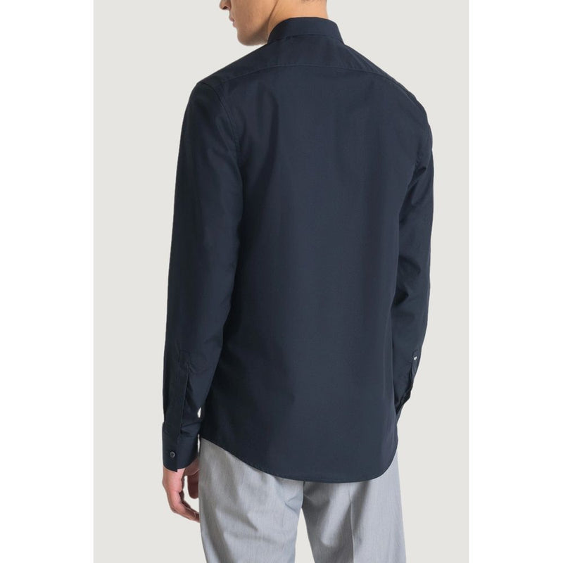 Antony Morato Blue Cotton Dress Shirt - LONDON SLIM FIT