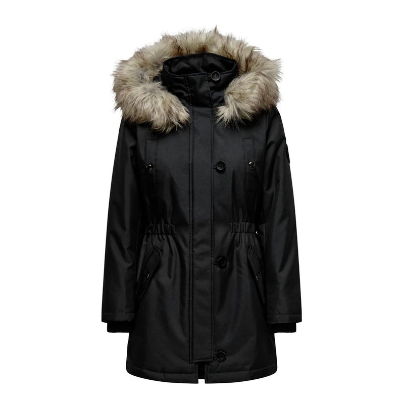 Only ONLIRIS FUR Black Polyester Parka for Women