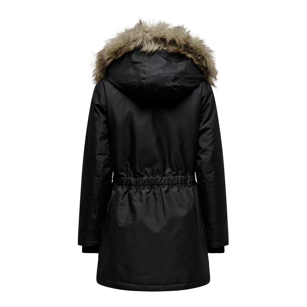 Only ONLIRIS FUR Black Polyester Parka for Women