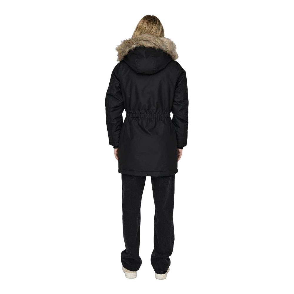 Only ONLIRIS FUR Black Polyester Parka for Women