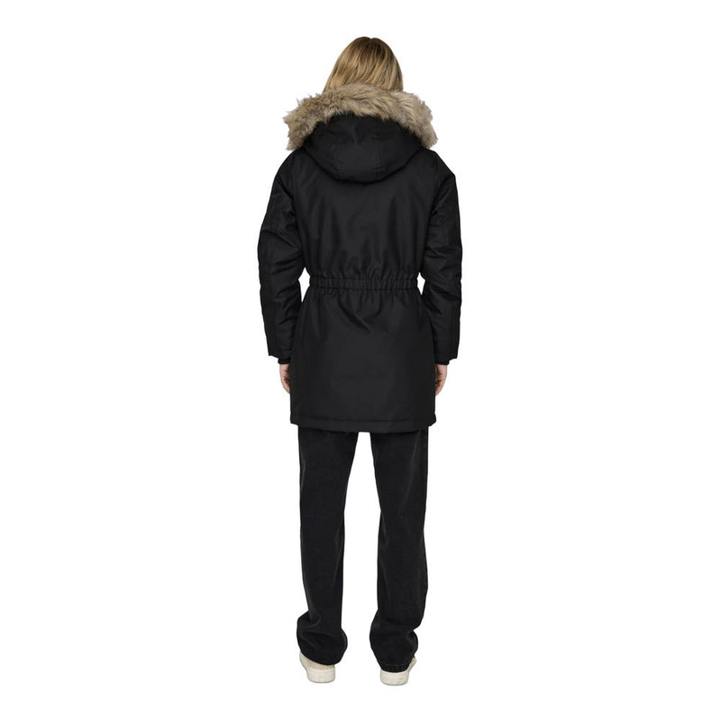 Only ONLIRIS FUR Black Polyester Parka for Women