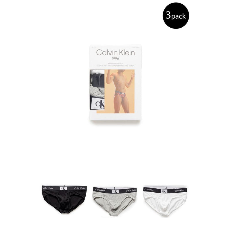 Calvin Klein Underwear White Cotton HIP BRIEF 3-Pack for Men