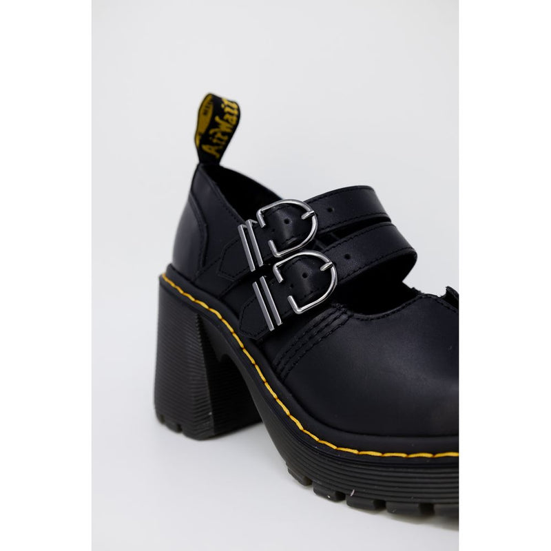 Dr. Martens Eviee Sendal Noir Cuir Talons Hauts