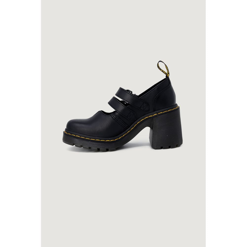 Dr. Martens Eviee Sendal Noir Cuir Talons Hauts