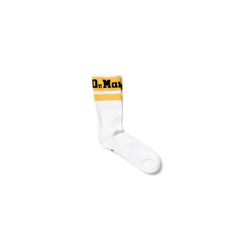 Dr. Martens White Athletic Logo Organic Cotton Blend Socks