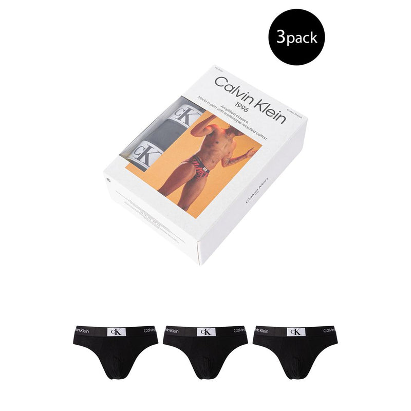 Calvin Klein Underwear Black Cotton Briefs for Men - 3-Pack