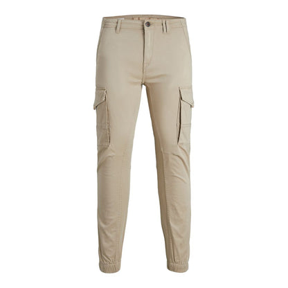 Jack Jones Beige Katoenen Cargobroek