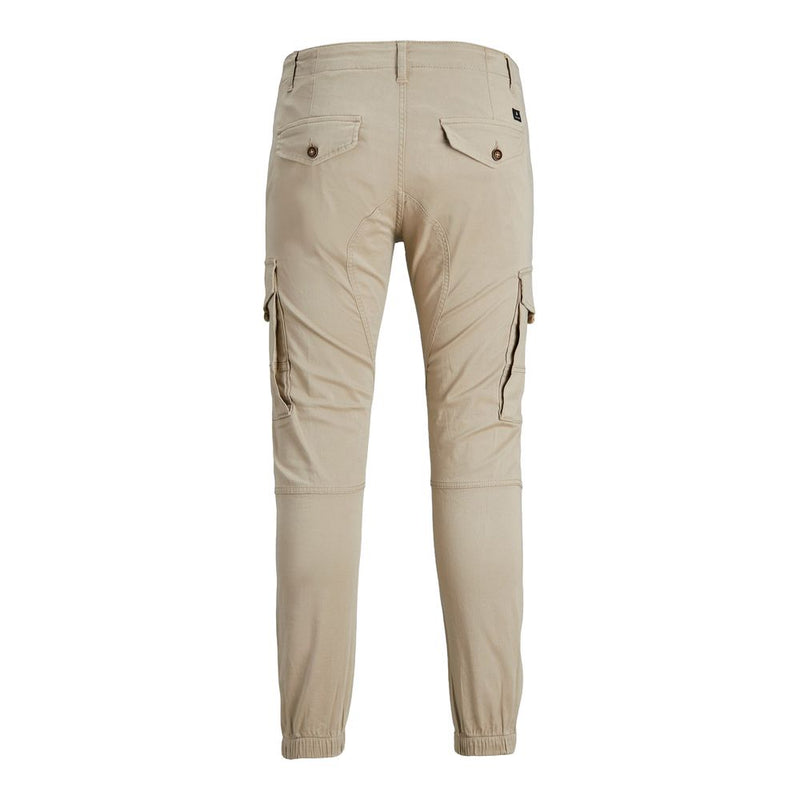 Jack Jones Beige Katoenen Cargobroek
