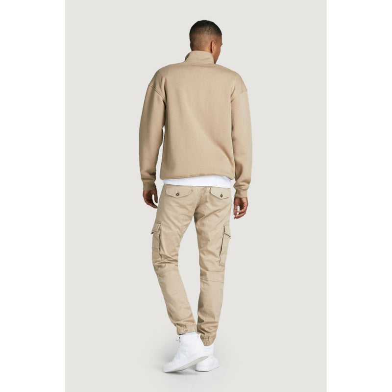 Jack Jones Beige Katoenen Cargobroek