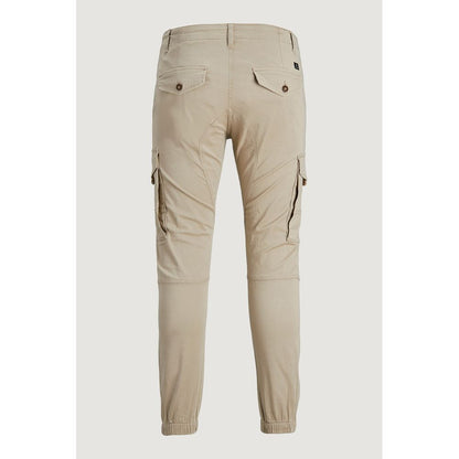 Jack Jones Beige Katoenen Cargobroek