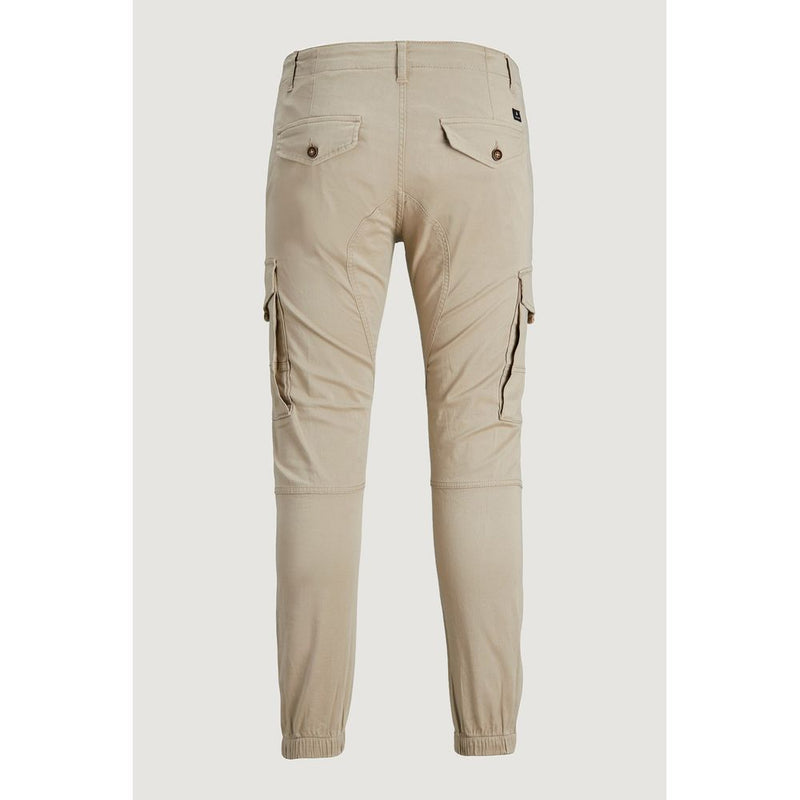 Jack Jones Beige Katoenen Cargobroek