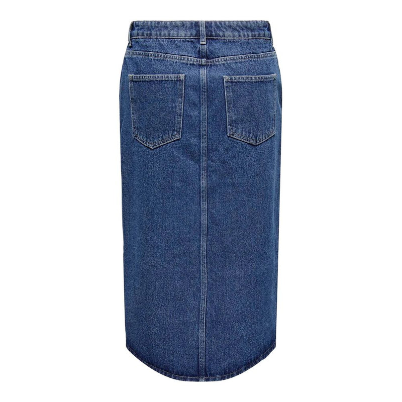 Only ONLBIANCA Blue Cotton Long Midi Skirt for Women