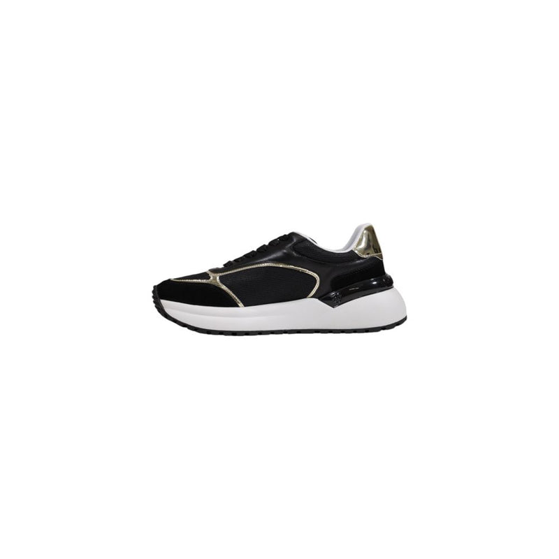 PINKO GEM 01 Black Leather Low Top Sneakers for Women