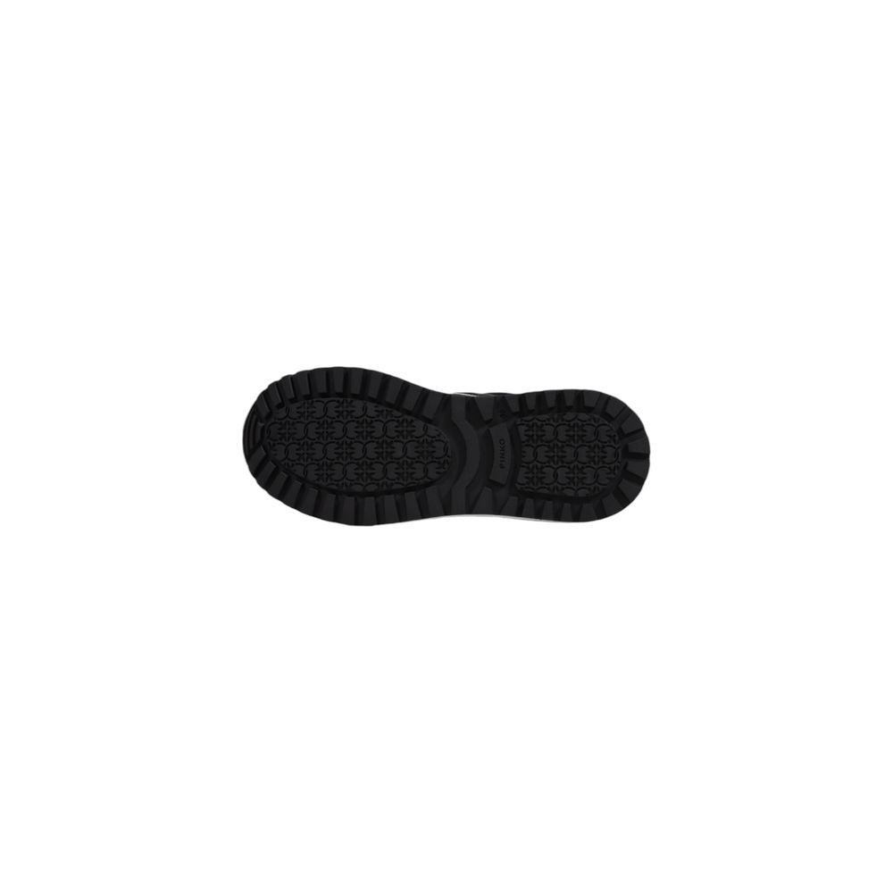 PINKO GEM 01 Black Leather Low Top Sneakers for Women