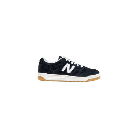 New Balance 480 JR GSB480 Sneakers en Cuir Noir et Blanc