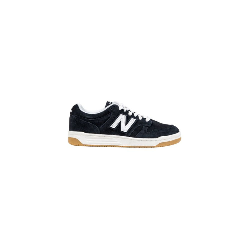 New Balance 480 JR GSB480 Sneakers en Cuir Noir et Blanc