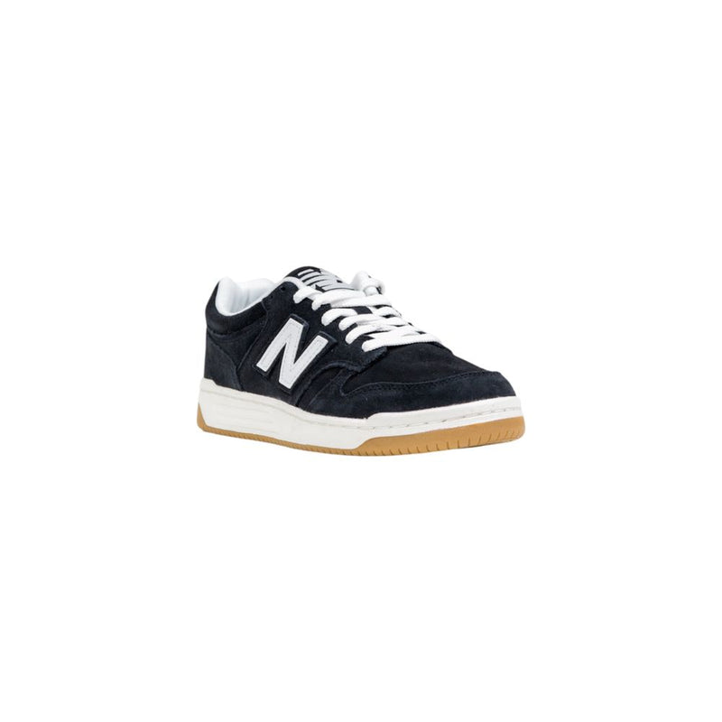 New Balance 480 JR GSB480 Sneakers en Cuir Noir et Blanc