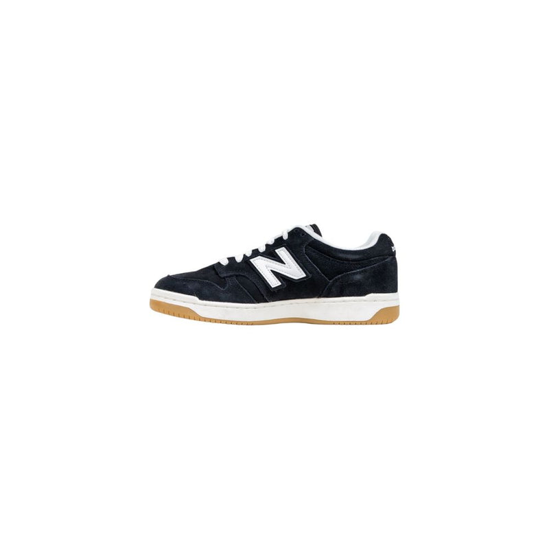 New Balance 480 JR GSB480 Sneakers en Cuir Noir et Blanc