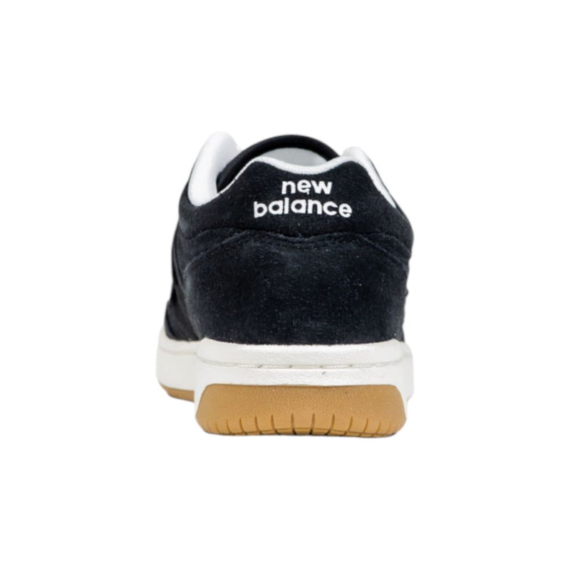 New Balance 480 JR GSB480 Sneakers en Cuir Noir et Blanc