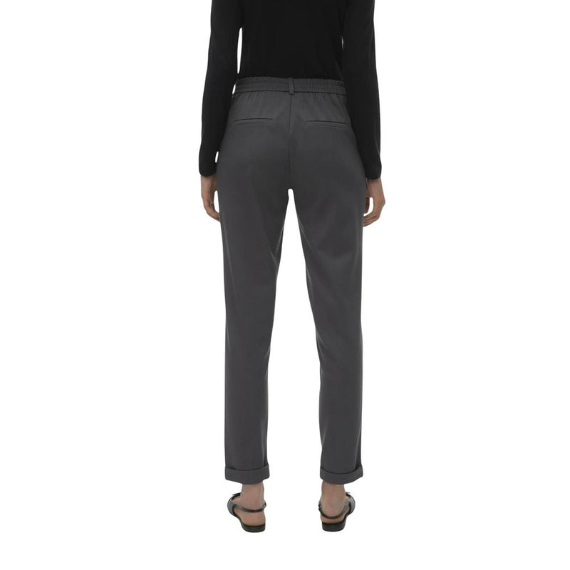 Vero Moda VMMAYA MW Loose Solid Pant - Stylish Gray Casual Trousers