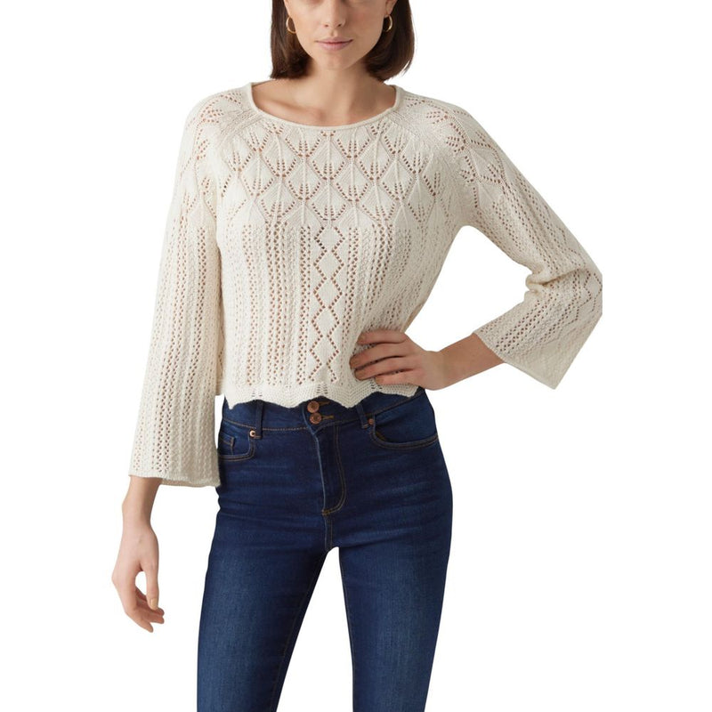 Vero Moda VMGINGER Beige Cotton Sweatshirt for Women