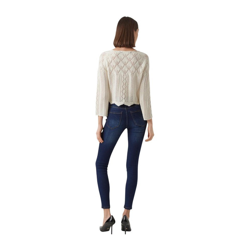 Vero Moda VMGINGER Beige Cotton Sweatshirt for Women